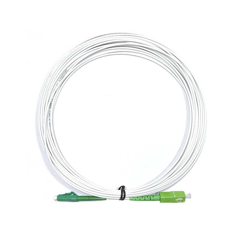 Armored Simplex Fiber Patch Cord LC/APC Rau SC/APC Rau Rack ruaj khov-rau-Rack Optical Links, LSZH, Anti-Rodent, 10m