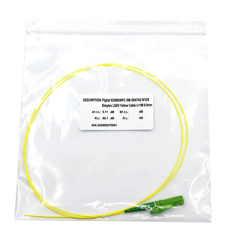E2000 / APC SM G657A2 Simplex LSZH Yellow Pigtail