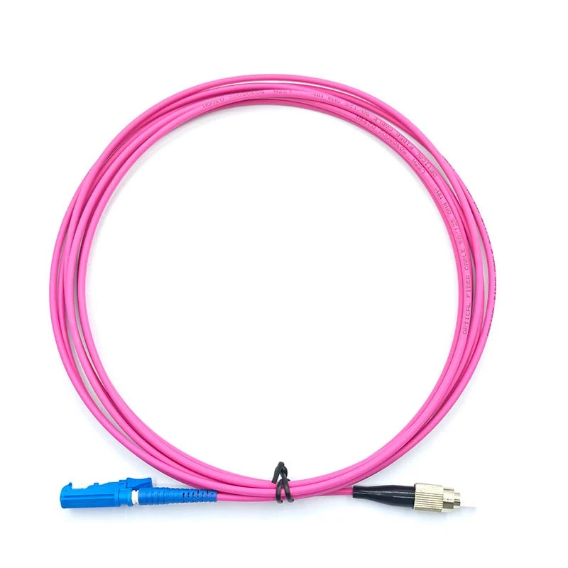E2000 / PC Rau FC / PC OM4 Simplex Fiber Patch Cable 3m